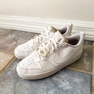 Nike Court Vision Low White Sneakers Youth 5Y Womens 6.5